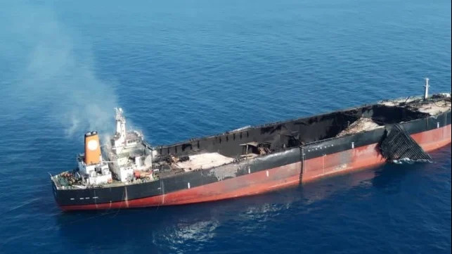 Smoldering wreck of the Pablo highlights the increasing danger from the shadow fleet